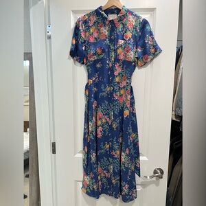 Sézane Floral Silk Dress - NWT